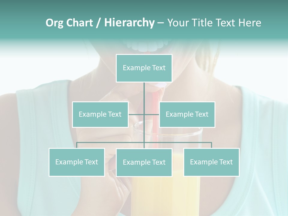 A Woman Holding A Straw And A Glass Of Orange Juice PowerPoint Template