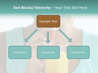 A Woman Holding A Straw And A Glass Of Orange Juice PowerPoint Template