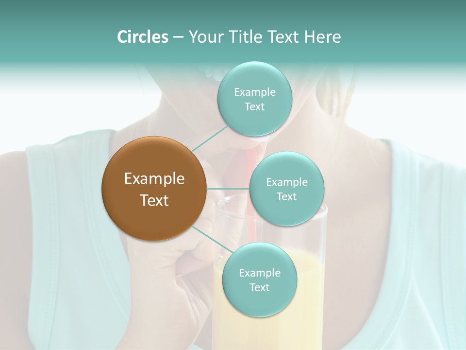 A Woman Holding A Straw And A Glass Of Orange Juice PowerPoint Template