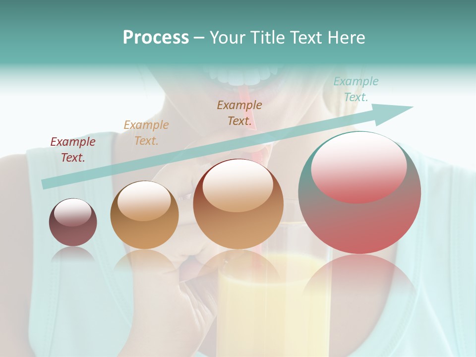 A Woman Holding A Straw And A Glass Of Orange Juice PowerPoint Template