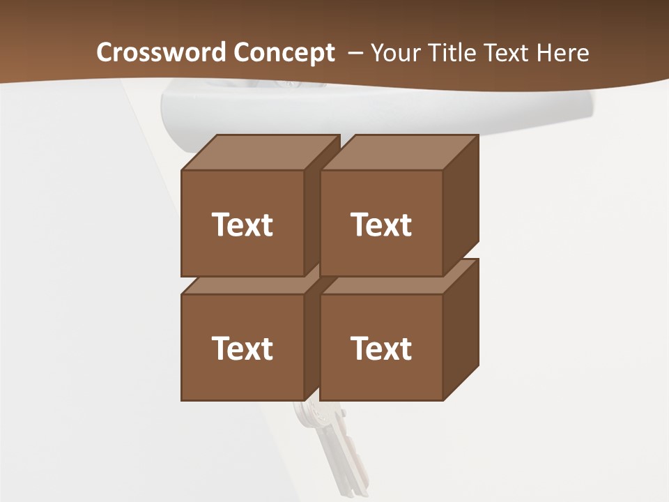 A Door With A Key On It And A Brown Background PowerPoint Template