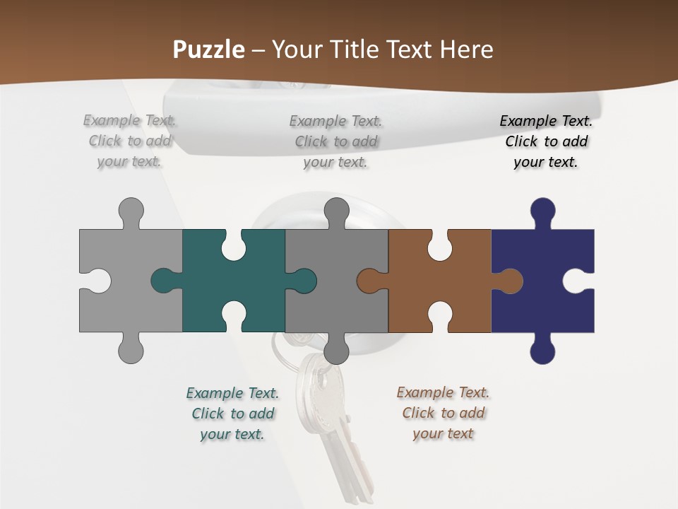 A Door With A Key On It And A Brown Background PowerPoint Template