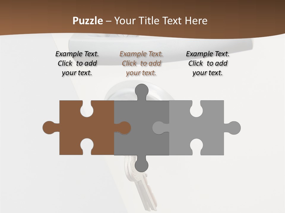 A Door With A Key On It And A Brown Background PowerPoint Template