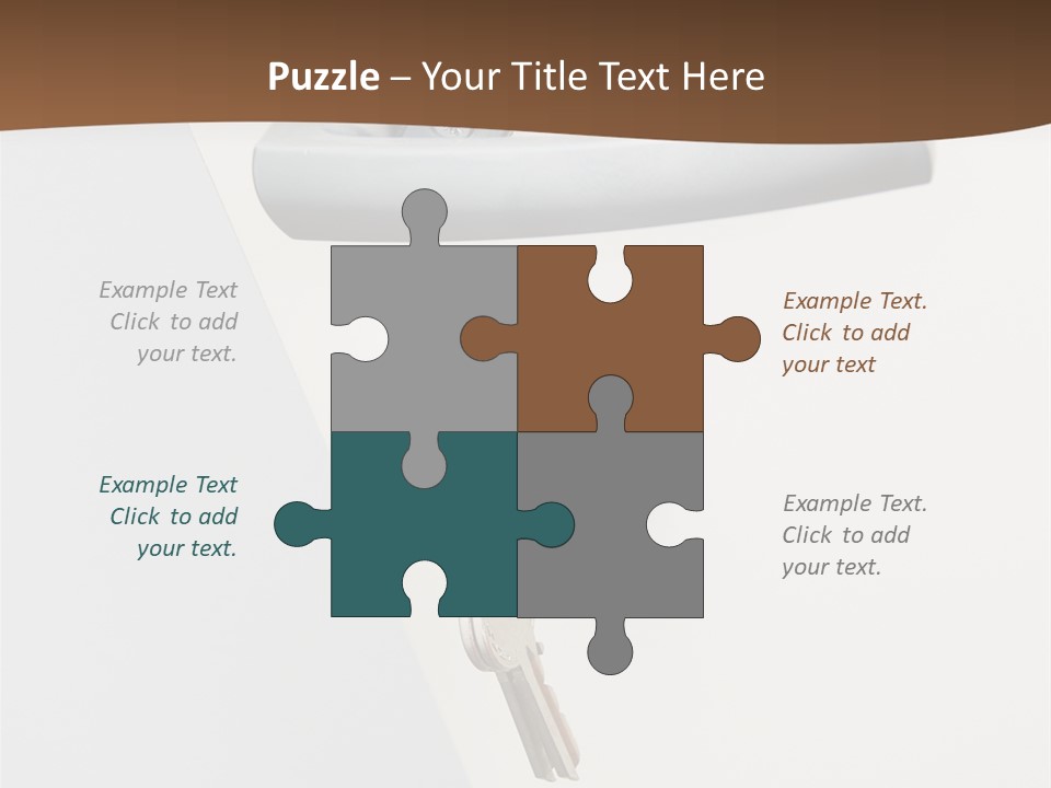 A Door With A Key On It And A Brown Background PowerPoint Template