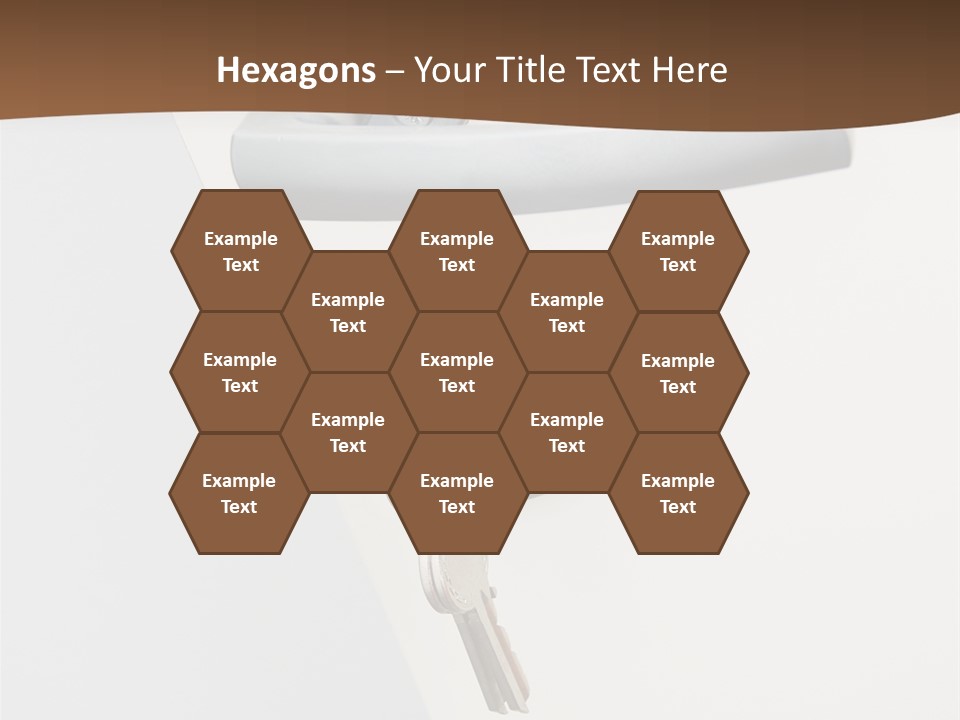 A Door With A Key On It And A Brown Background PowerPoint Template