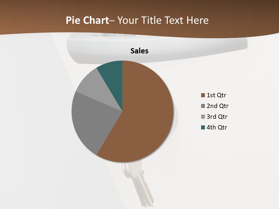A Door With A Key On It And A Brown Background PowerPoint Template