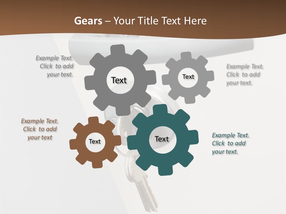 A Door With A Key On It And A Brown Background PowerPoint Template
