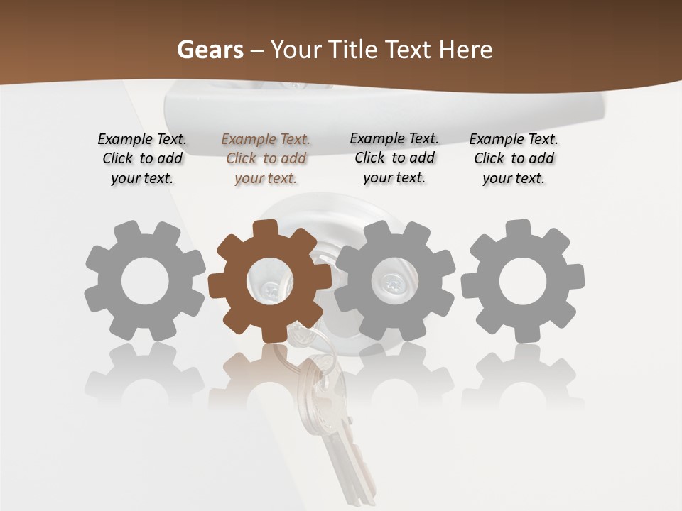 A Door With A Key On It And A Brown Background PowerPoint Template