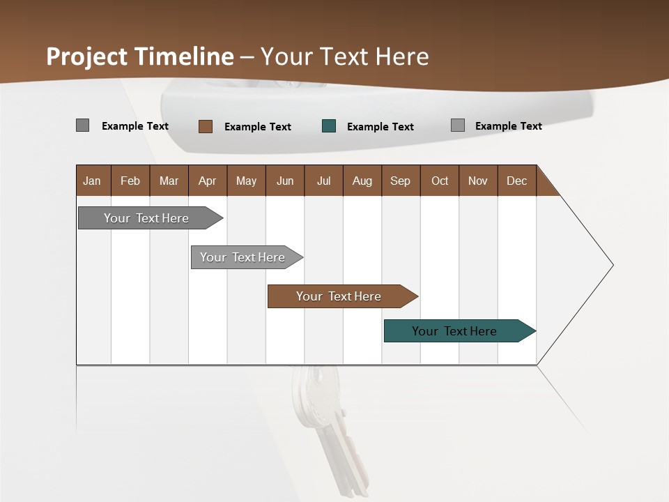 A Door With A Key On It And A Brown Background PowerPoint Template