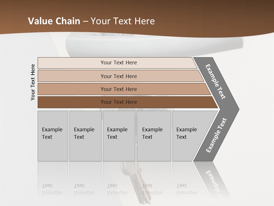 A Door With A Key On It And A Brown Background PowerPoint Template