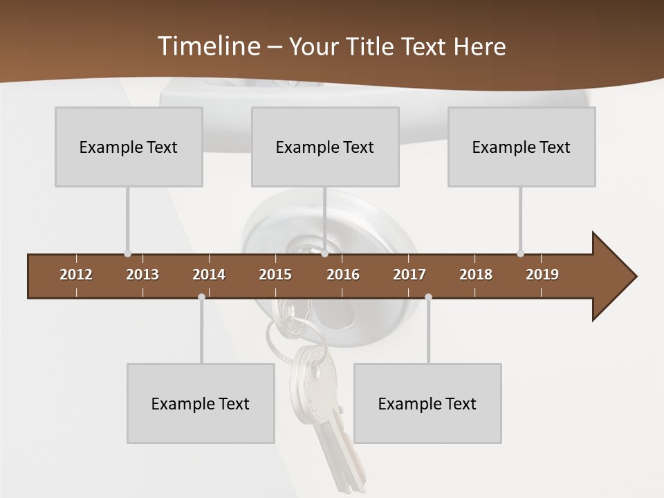 A Door With A Key On It And A Brown Background PowerPoint Template
