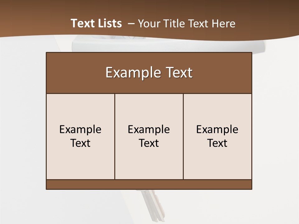 A Door With A Key On It And A Brown Background PowerPoint Template