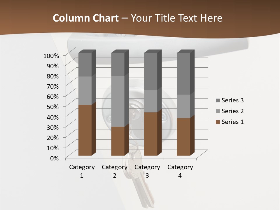 A Door With A Key On It And A Brown Background PowerPoint Template