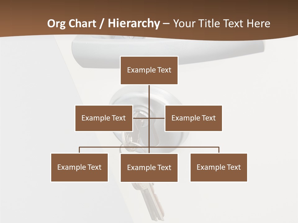 A Door With A Key On It And A Brown Background PowerPoint Template