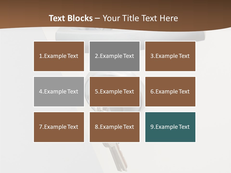 A Door With A Key On It And A Brown Background PowerPoint Template