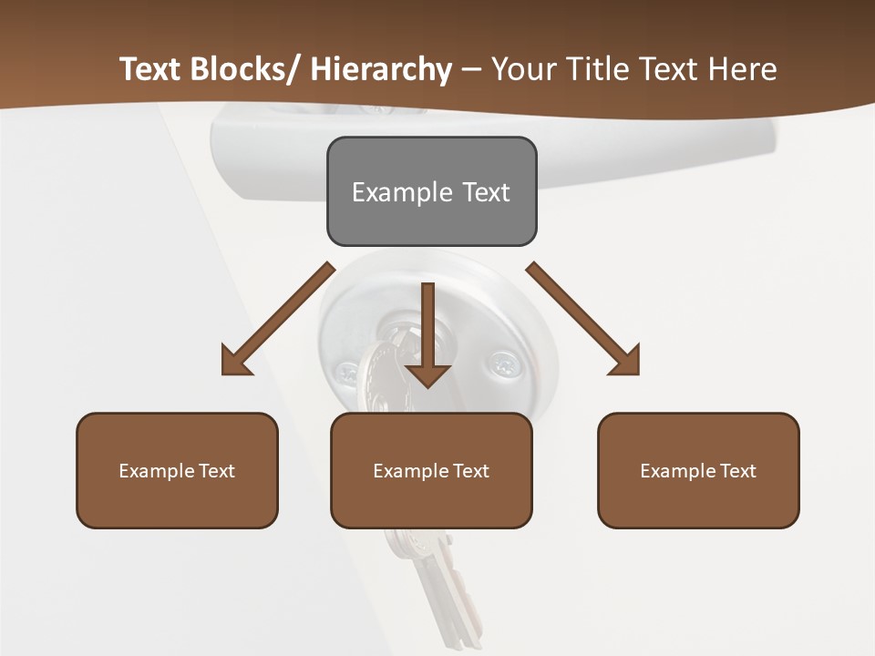 A Door With A Key On It And A Brown Background PowerPoint Template