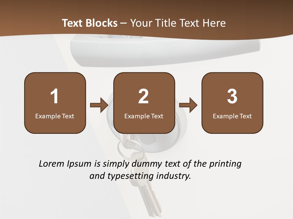 A Door With A Key On It And A Brown Background PowerPoint Template