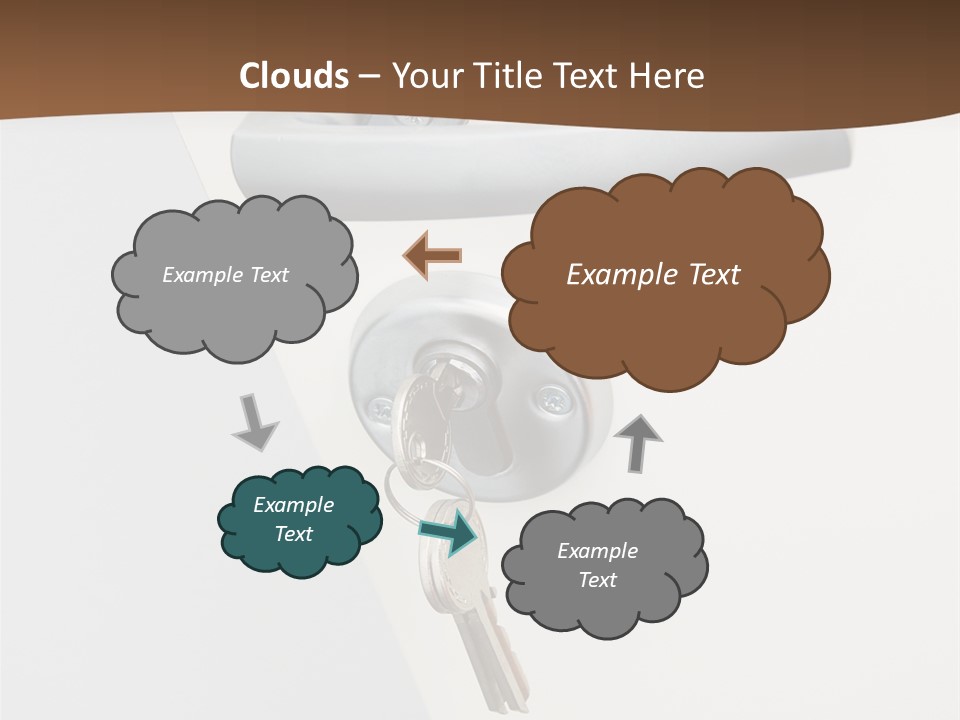 A Door With A Key On It And A Brown Background PowerPoint Template