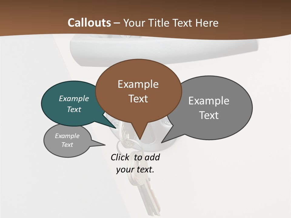 A Door With A Key On It And A Brown Background PowerPoint Template