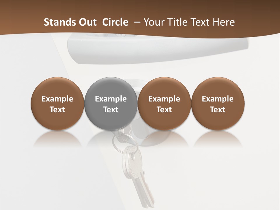 A Door With A Key On It And A Brown Background PowerPoint Template