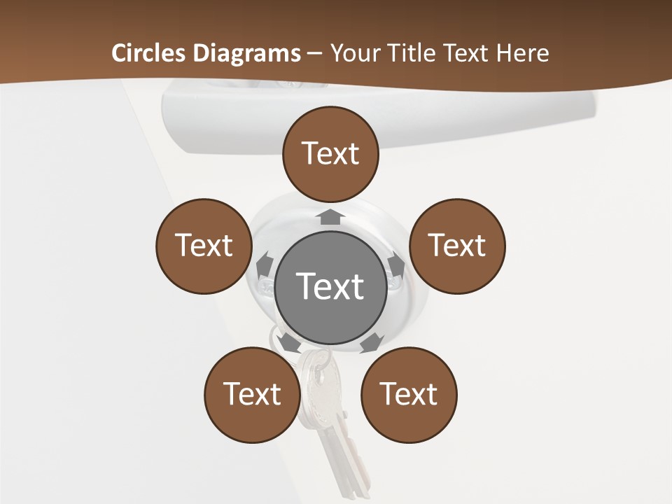 A Door With A Key On It And A Brown Background PowerPoint Template