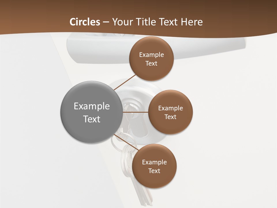 A Door With A Key On It And A Brown Background PowerPoint Template