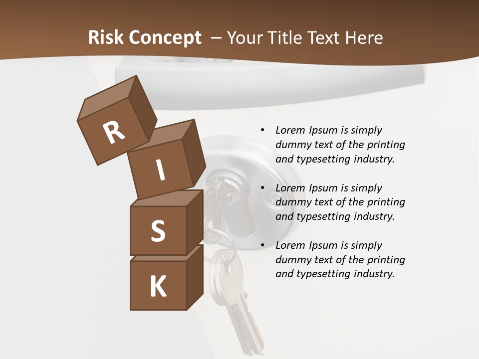 A Door With A Key On It And A Brown Background PowerPoint Template