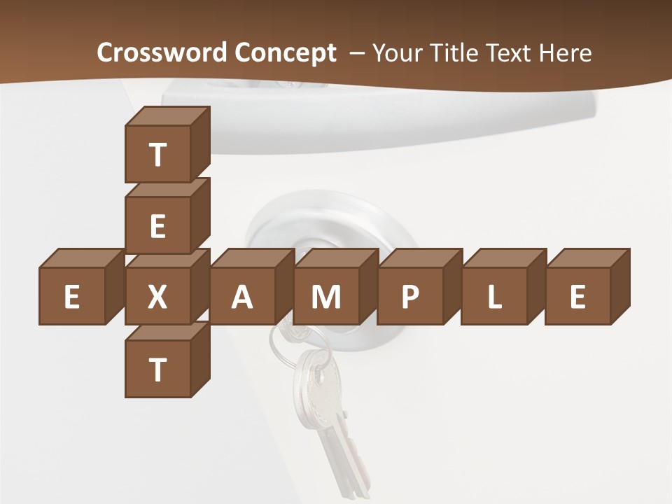 A Door With A Key On It And A Brown Background PowerPoint Template