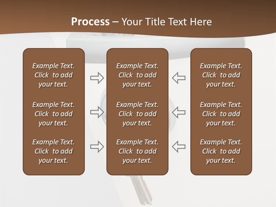 A Door With A Key On It And A Brown Background PowerPoint Template