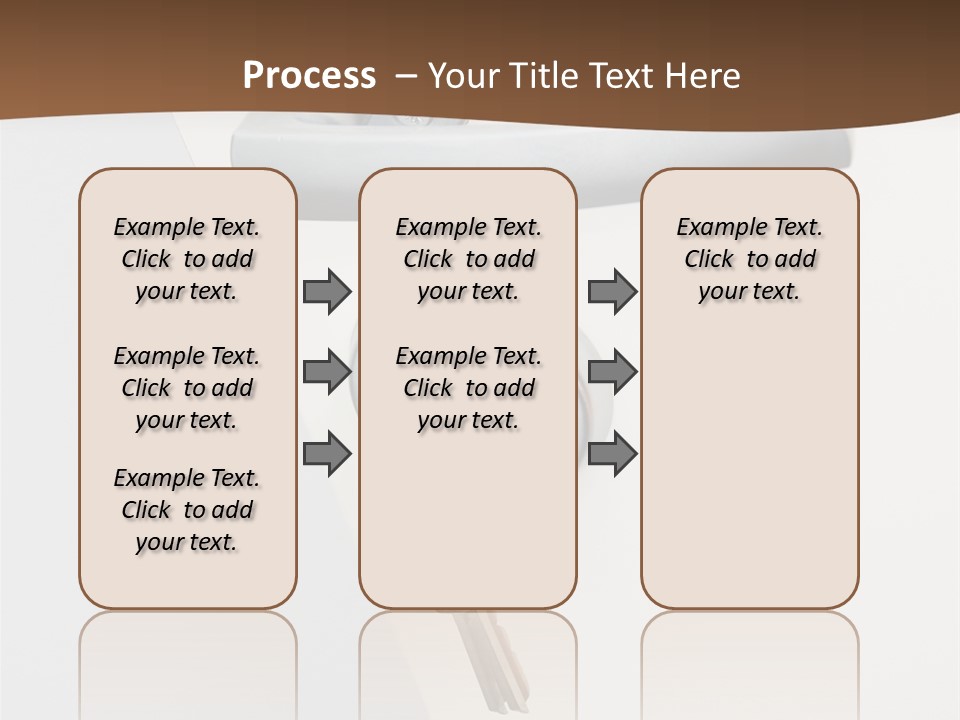 A Door With A Key On It And A Brown Background PowerPoint Template