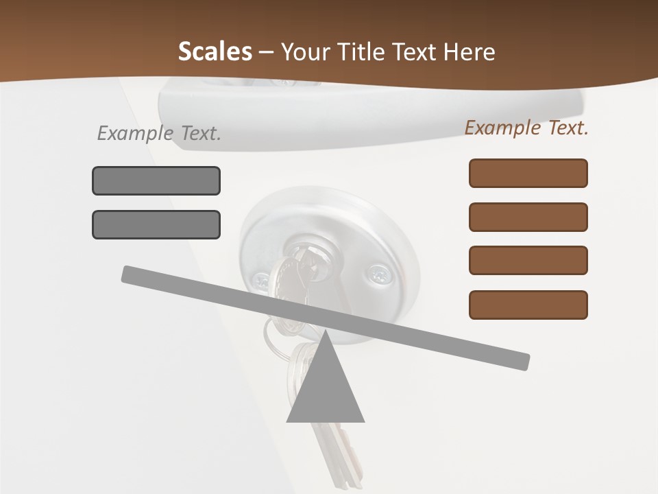 A Door With A Key On It And A Brown Background PowerPoint Template