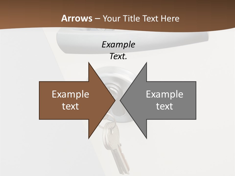 A Door With A Key On It And A Brown Background PowerPoint Template