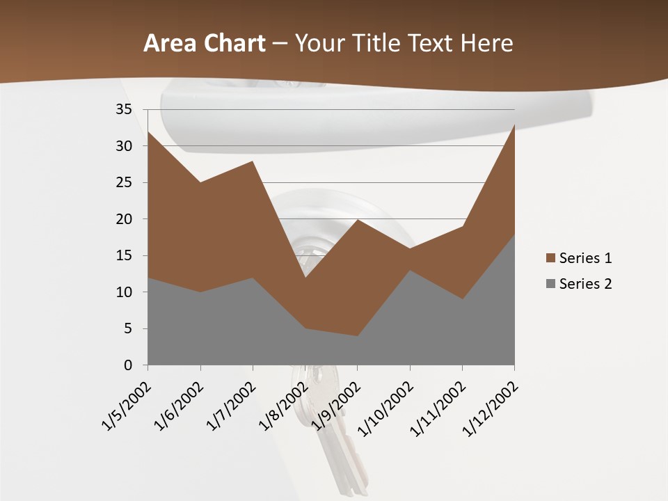 A Door With A Key On It And A Brown Background PowerPoint Template