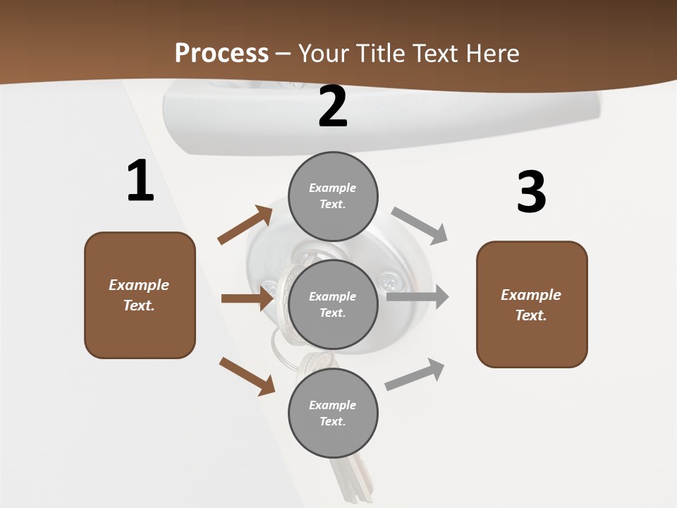 A Door With A Key On It And A Brown Background PowerPoint Template