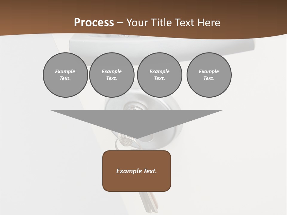 A Door With A Key On It And A Brown Background PowerPoint Template