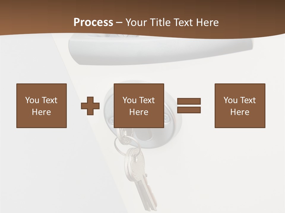 A Door With A Key On It And A Brown Background PowerPoint Template