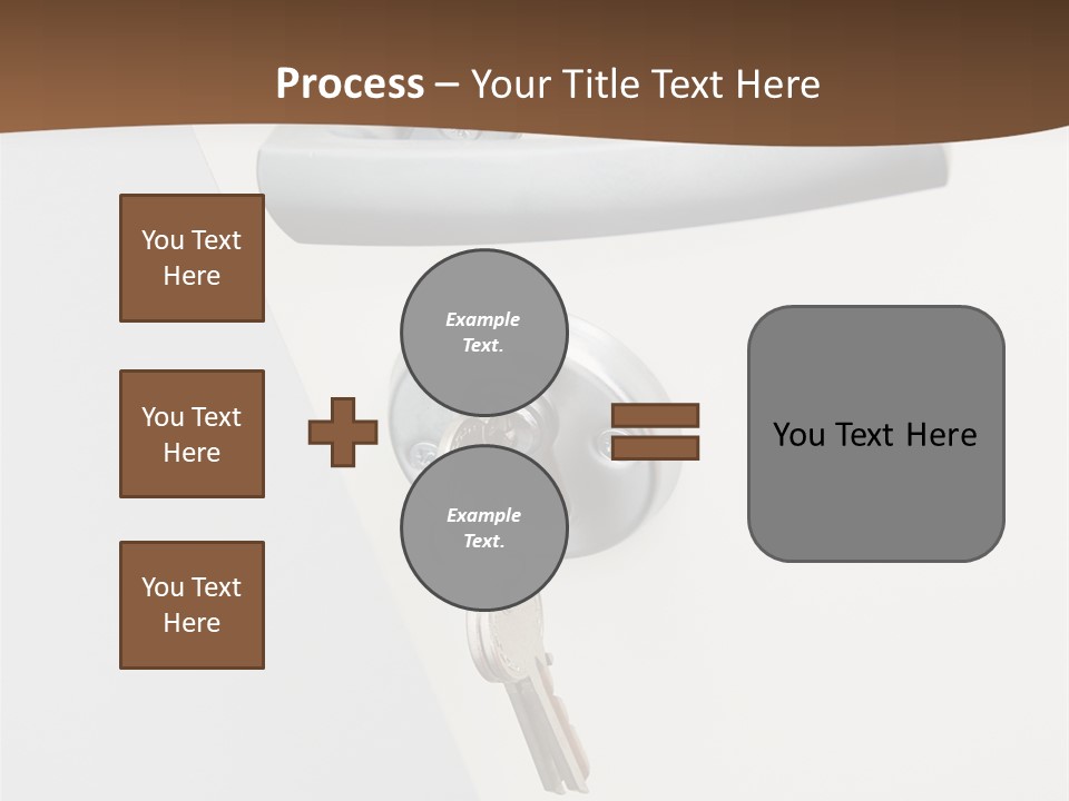 A Door With A Key On It And A Brown Background PowerPoint Template