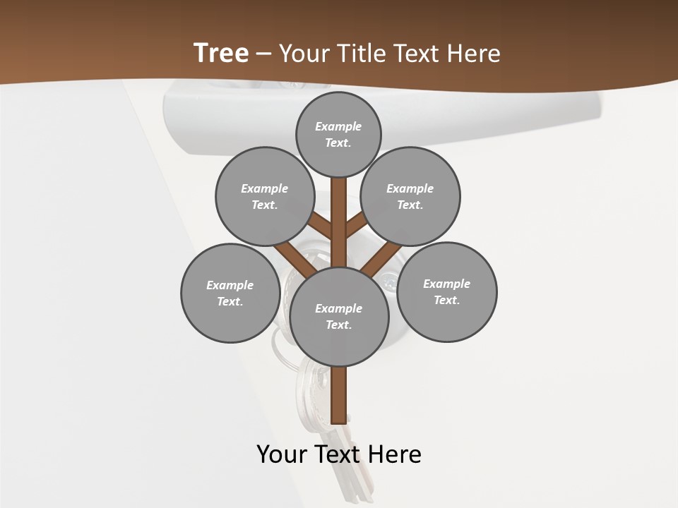 A Door With A Key On It And A Brown Background PowerPoint Template