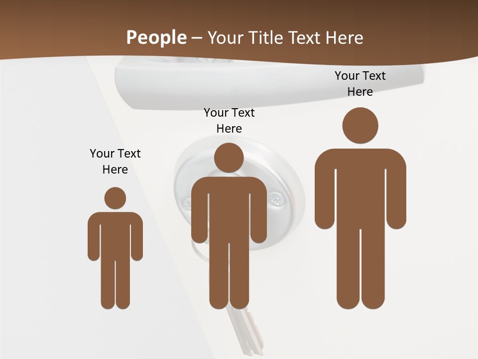 A Door With A Key On It And A Brown Background PowerPoint Template