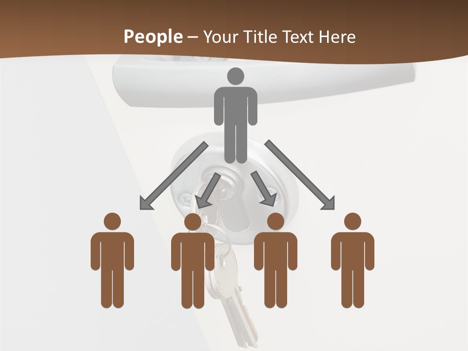 A Door With A Key On It And A Brown Background PowerPoint Template