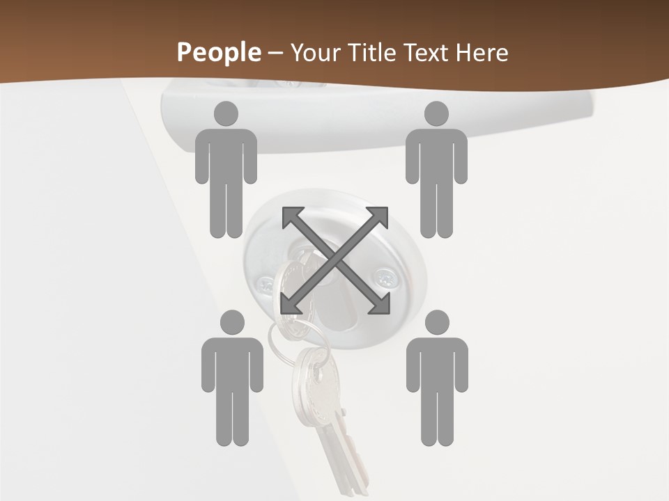 A Door With A Key On It And A Brown Background PowerPoint Template