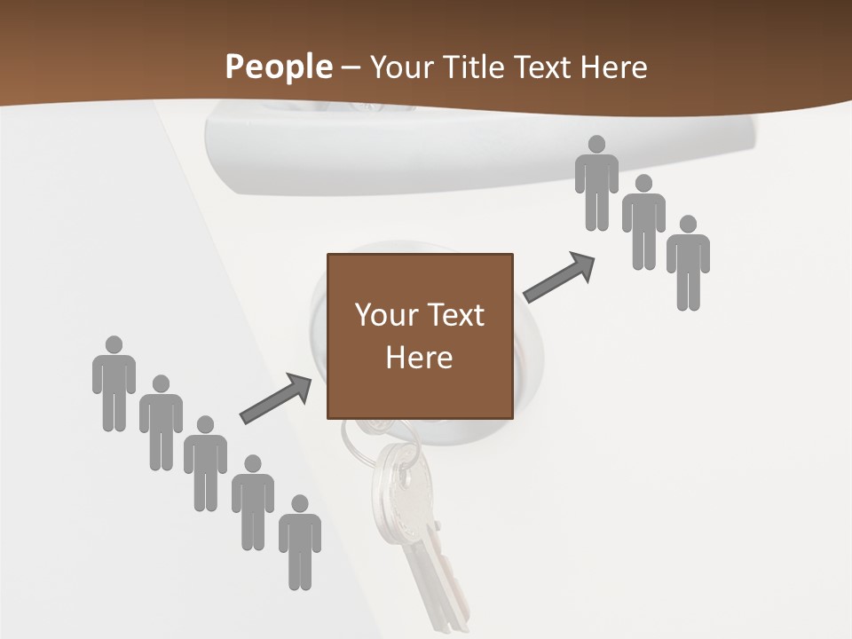 A Door With A Key On It And A Brown Background PowerPoint Template