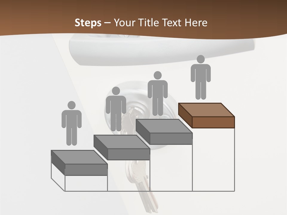 A Door With A Key On It And A Brown Background PowerPoint Template