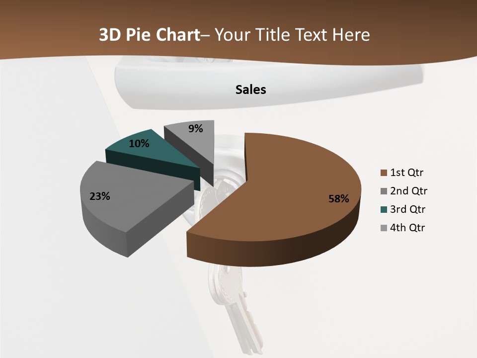 A Door With A Key On It And A Brown Background PowerPoint Template