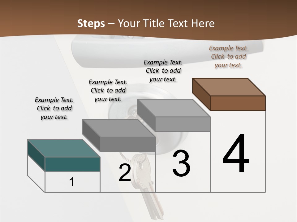A Door With A Key On It And A Brown Background PowerPoint Template