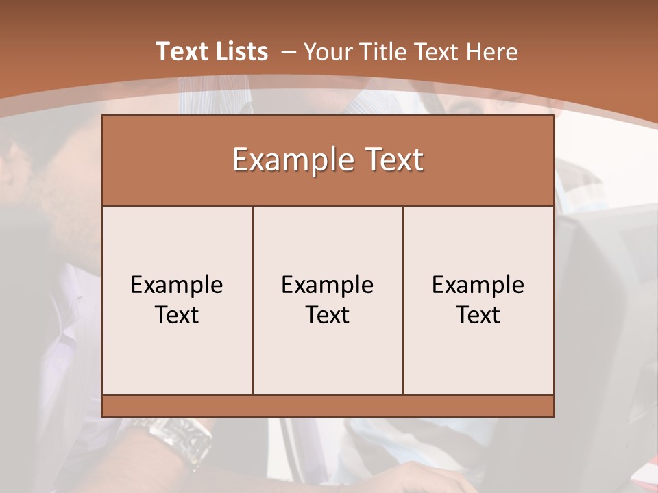 A Group Of Men Looking At A Computer Screen PowerPoint Template