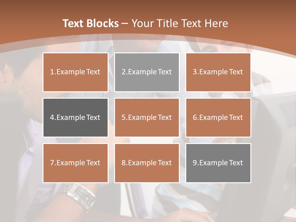 A Group Of Men Looking At A Computer Screen PowerPoint Template