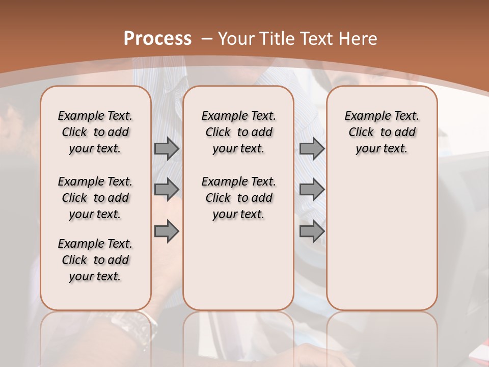 A Group Of Men Looking At A Computer Screen PowerPoint Template