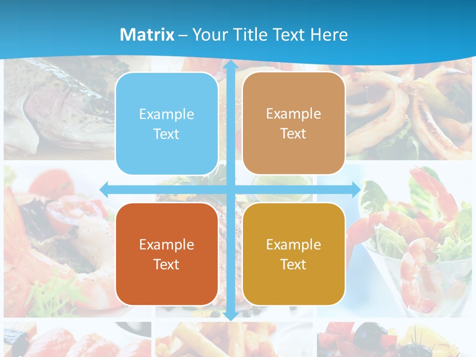 A Collage Of Different Food Items With A Blue Background PowerPoint Template