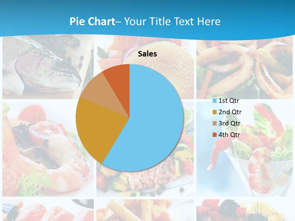 A Collage Of Different Food Items With A Blue Background PowerPoint Template